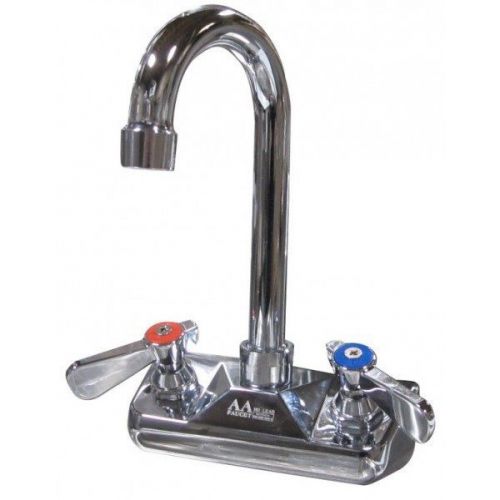 4&#034; Wall Mount Faucet with 5&#034; Gooseneck Spout NSF