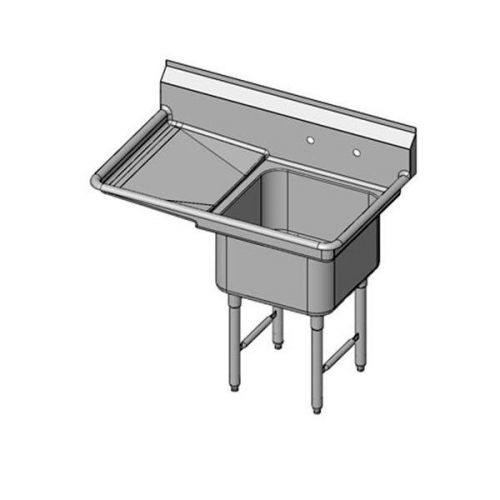 Restaurant stainless steel sink one compartment left drainboard pss18-1620-1l for sale