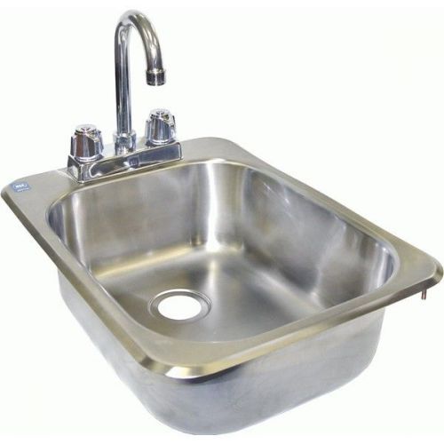 S/S 13&#034; x 17&#034; Drop In Hand Sink W/ NO LEAD Faucet ETL