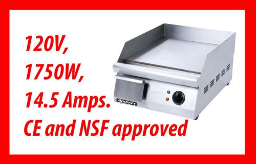 NEW Commercial Electric Griddle 16&#034; 120V Heavy Duty  FOR FOODSERVICE BUSINESS