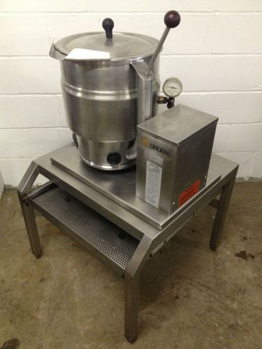 Groen tdb/ 7-20 steam jacketed manual tilt kettle w/ stand 20qt soup kettle for sale