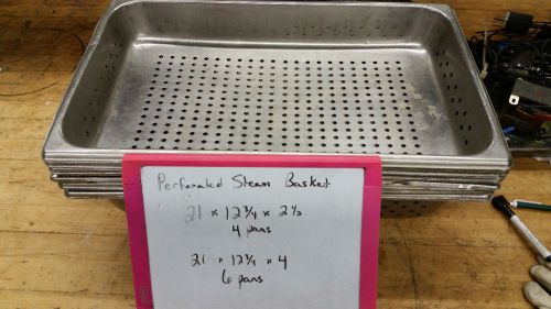 Perforated Steam/Hotel Pans Half sheet size Lot of 10