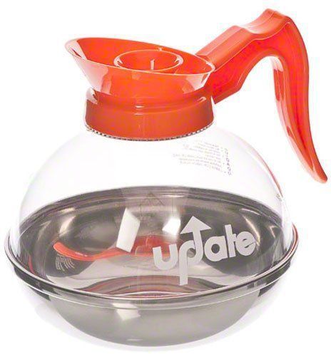 Cd polycarbonate plastic decanter for decaf coffee with orange handle 64 for sale