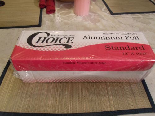 Durable 12&#034; x 1000&#039; Standard Duty Aluminum Foil Grill Wrap Food Service Roll
