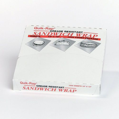 Dixie quik wrap sandwich wrap grease resistant 12&#034; x 12&#034; 1 pk 1,000 sheets for sale