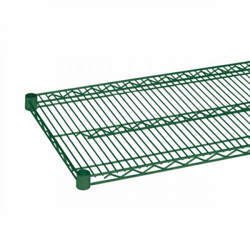 (2) HEAVY DUTY COMMERCIAL WIRE SHELVING - EPOXY COATED W/ SLEEVE CLIPS 24&#034; X 72&#034;