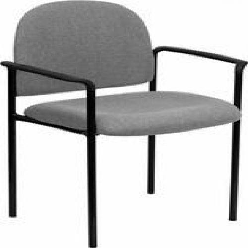Flash Furniture BT-516-1-GY-GG Gray Fabric Comfortable Stackable Steel Side Chai