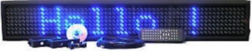 BLUE 6&#034;x38&#034; LED PROGRAMMABLE SIGN MOVING MESSAGE TEXT DISPLAY FREE SHIPPING
