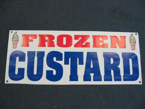 Lot of 3 FROZEN CUSTARD All Weather Banners Wholesale Factory Direct