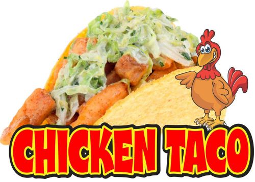 Chicken Tacos Decal 36&#034; Restaurant Concession Food Truck Vinyl Menu Sticker