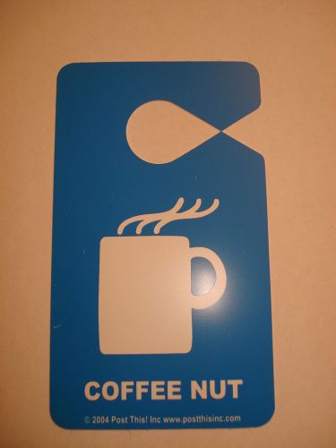 COFFEE NUT Parking Tag Cup Mug Espresso Mocha Cafe Shop - BUY 1 GET SECOND FREE!