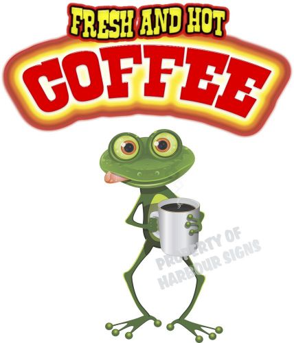 Coffee Decal 24&#034; Drinks Food Truck Concession Restaurant Western Frog Theme