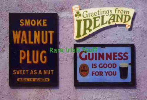 Greetings from Ireland - Guinness &amp; Walnut Plug Poster