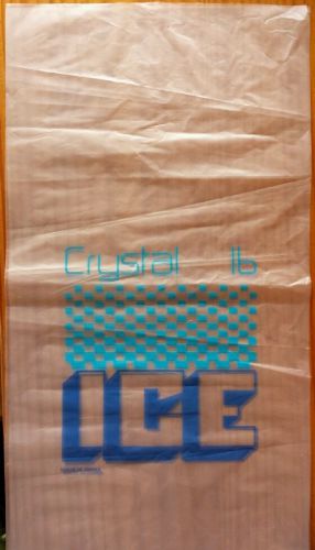 Crystal polyethylene plastic ice bags 100 ct 8 lb bag, 10 1/2&#034; x 19 3/4&#034; for sale