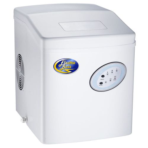 Ice Boss White Portable Ice Maker Machine High Output Ice Maker
