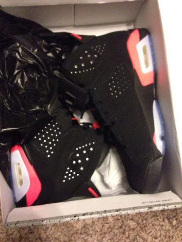 Air Jordan 6 Infrared Sz 11 Black