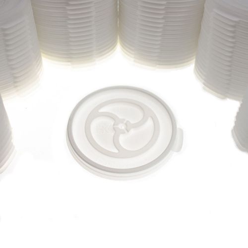 1,000ct Wincup Vented White Disposable Plastic L8V Lids For 8oz Styrofoam Cups