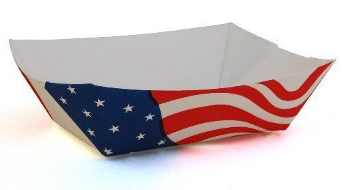 Southern champion tray 0533 paperboard usa flag food tray-1-lb capacity-case1000 for sale