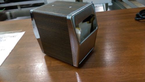 Traex Napkin Dispenser, 6509-12, Lowfold, Double-sided, Walnut