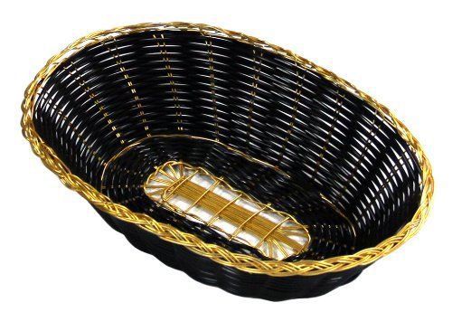 New Star Polypropylene Oval Hand Woven Food Basket, 9-Inch by 6.25 by 2.25-Inch,