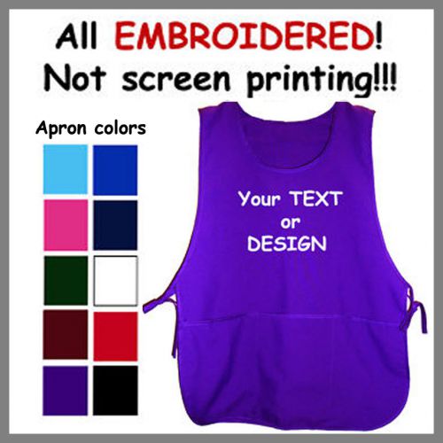 Personalized Embroidered Aprons Vest style custom made