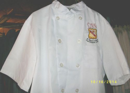 Chef Coats White New No Tags Size Medium Short Sleeve 100% Polyester