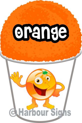 Orange Shave Shaved Ice Snow Cone Italian Ice Decal 7&#034; Concession Food Truck