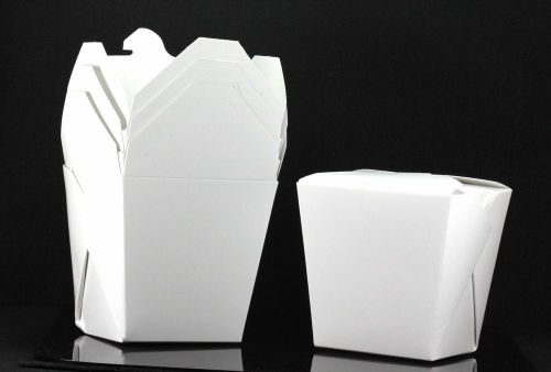 100x, 26oz Chinese Take Out / To Go Boxes, Microwavable, Gift Boxes, White