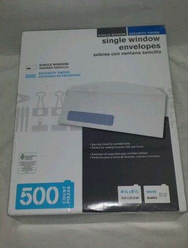 Standard Single Window Security Tinted Envelopes; #10, 500 Box