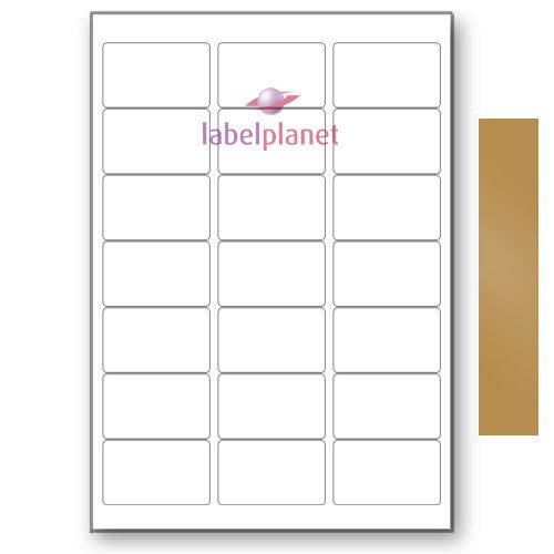 21 per page a4 matt metallic gold self-adhesive address labels label planet® for sale