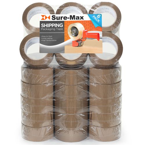 36 roll case brown tan acrylic packing tape shipping 2&#034; wide 2.0 mil 110 yd 330&#039; for sale