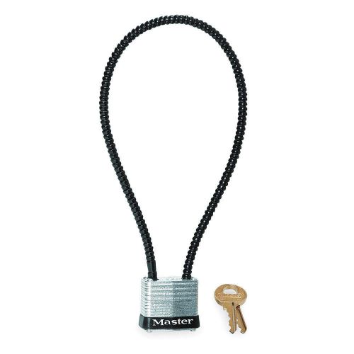 Armored Cable Lock, H 14 In, Steel, KD 107DPST