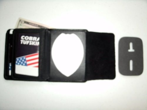 Badge ID Wallet Universal Heart Recessed Cut Out Blackinton B-7794 Bi-Fold CT-10