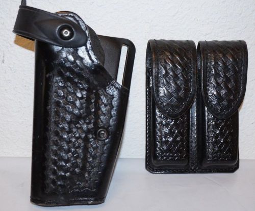 Left hand safariland holster &amp; don hume dual mag.- fits p220/p226/bda 45 (a1676) for sale