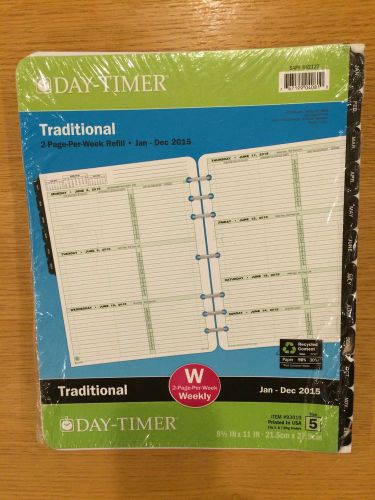 Day-Timer Classic Folio-Size Weekly Refill 2015, 8.5 x 11 Inch Page Size 93010