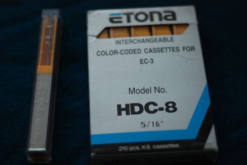 Etona itoya hdc-8 yellow (5/16&#034;) refill cartridges for ec-3 stapler for sale