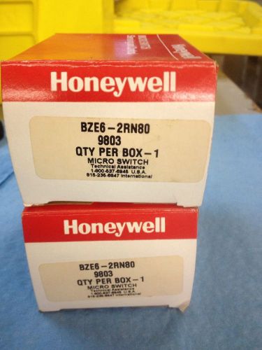 Lot Of 2 - Honeywell Micro Switch BZE6-2RN80