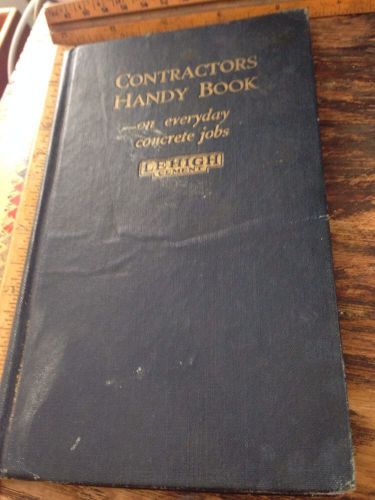 1925 Lehigh Cement Contractors Handbook Hc First Edition Plans