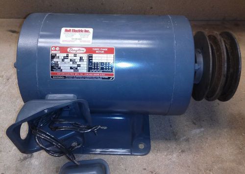 3HP - 3 Phase Electric Motor - Dayton 2N983F - 208-220/440 volts - Used, working