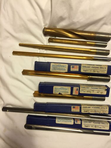DRILL CARBIDE TIPPED COOLANT DRILL MISC. LOT