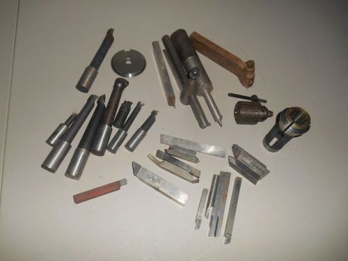 Lot of Machinist Tools - Tool Holders Cutting Bits Boring Bars  USA