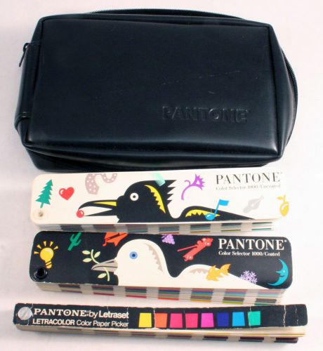 Pantone Color Selector 1000 Coated UnCoated &amp; Letraset Color Paper Picker Case