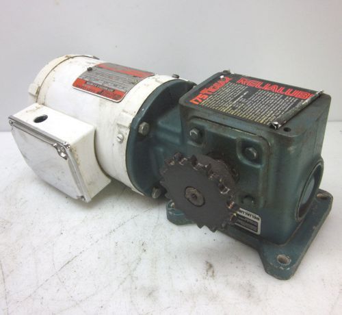 Reliance 1/2-hp motor &amp; dodge tigear 20:1 speed reducer gearbox torque:553 3-ph for sale