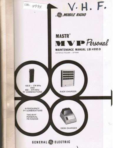GE Manual #LBI- 4995 Mastr MVP Personal 6 Frequency PY Combos