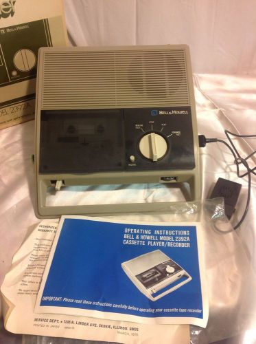 VINTAGE-Bell &amp; Howell Cassette Player Recorder Dictation Machine Model 2392A
