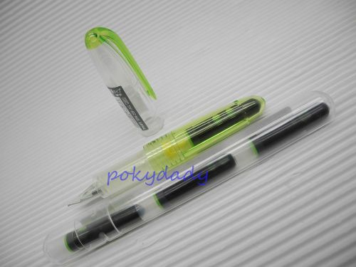 2 pen + 3 cartridge Pilot SPN-20F Petit fine nib Fountain pen Lime Green(Japan)