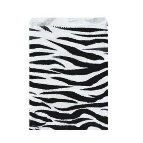 Paper Merchandise Bags 4 x 6&#034; - Zebra Print 100 Bags