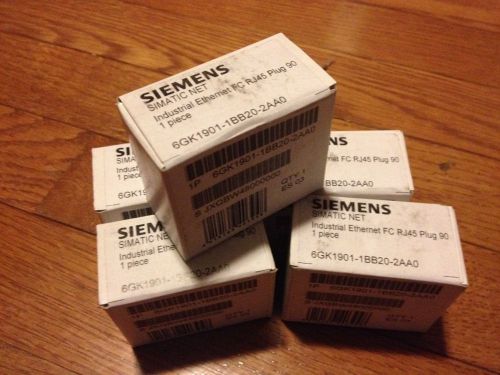 SIEMENS 6GK1901-1BB20-2AA0 Connector,RJ45/90 Degree,24AWG Lot of (5)
