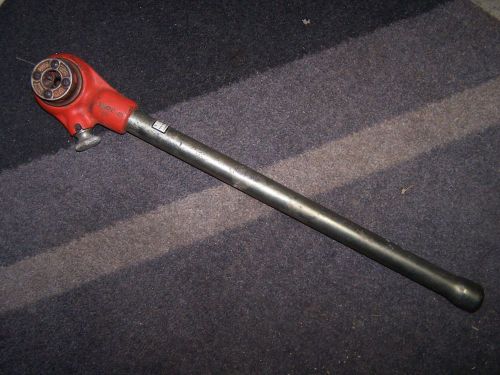 Ridgid 00r pipe threader ratchet handle 18&#034; with ridgid 1/8 ntp die for sale