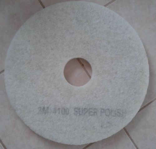 New 17&#034; 430mm floor cleaner white super polish / buffer pad 4100 by 3m for sale